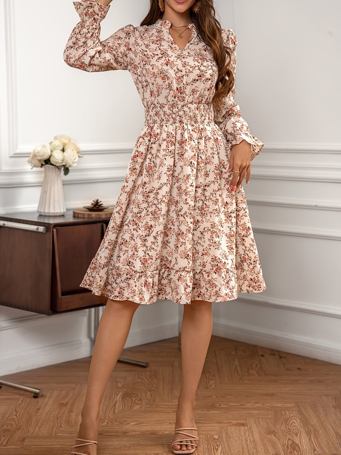 KALLIE | Elegantní květinové šaty